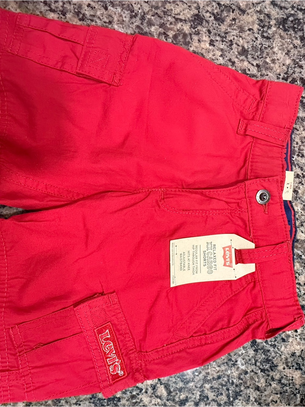 Levi's Boys Bright Red Cargo Shorts